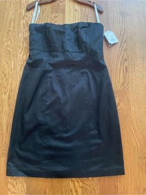 David's Bridal Black Strapless Sheath Dress - Classic Evening Style